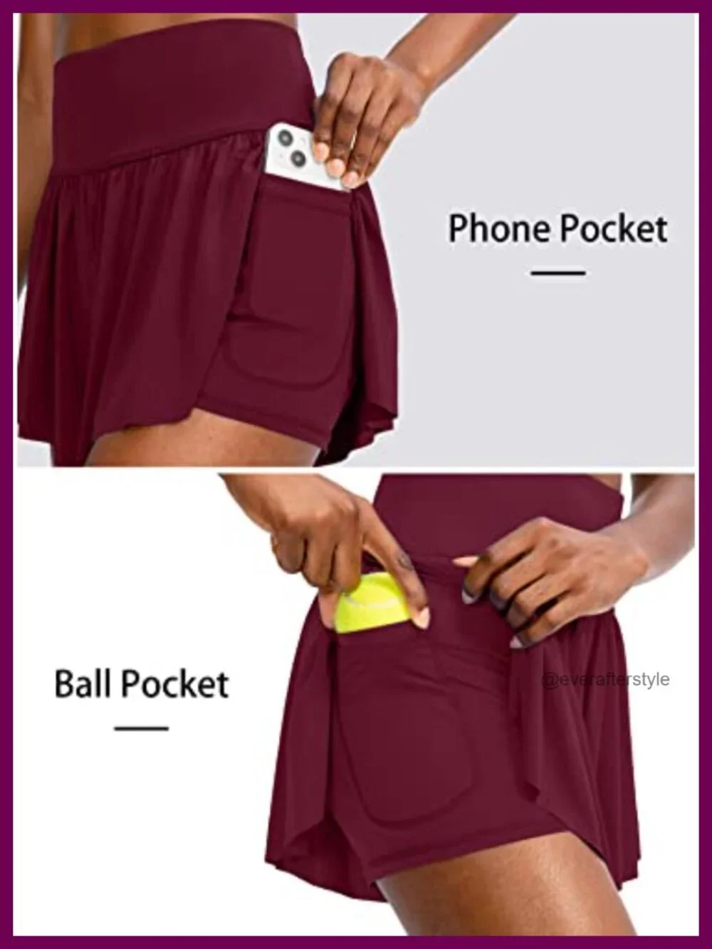 Flowy 2 in 1 Running Shorts with 4 Pockets for Women High Waisted Athletic